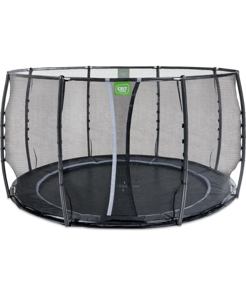 Trampoline Sets Exit: EXIT Dynamic ground level trampoline ø366cm with safety net - black