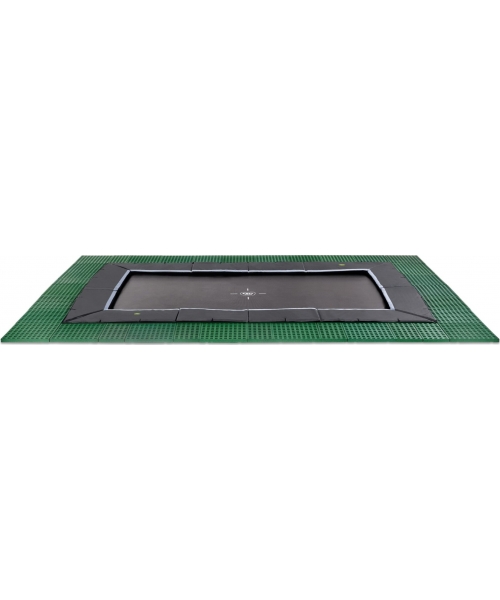 Batuudid Exit: EXIT Dynamic ground level trampoline 305x519cm with Freezone safety tiles - black