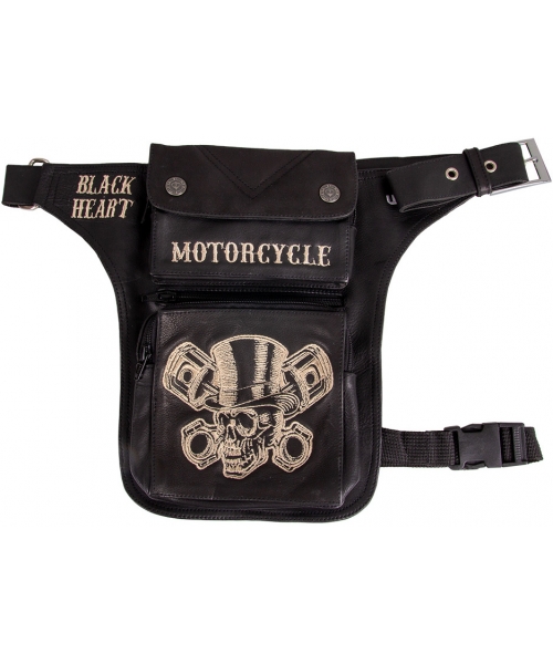 Thigh Bags W-TEC Black Heart: Motorcycle Thigh Bag W-TEC Black Heart Gentleman