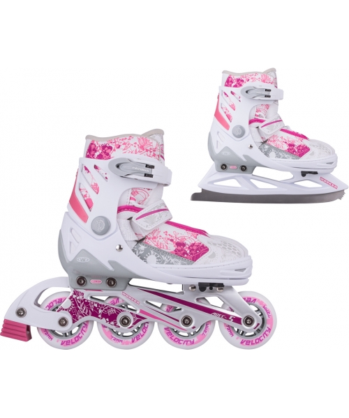 Children's Skates 2in1 Worker: Roller skates - adjustable skates Worker Pinkola