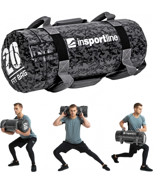 Power Bags inSPORTline: Jėgos maišas su rankenomis inSPORTline FitBag Camu 20kg