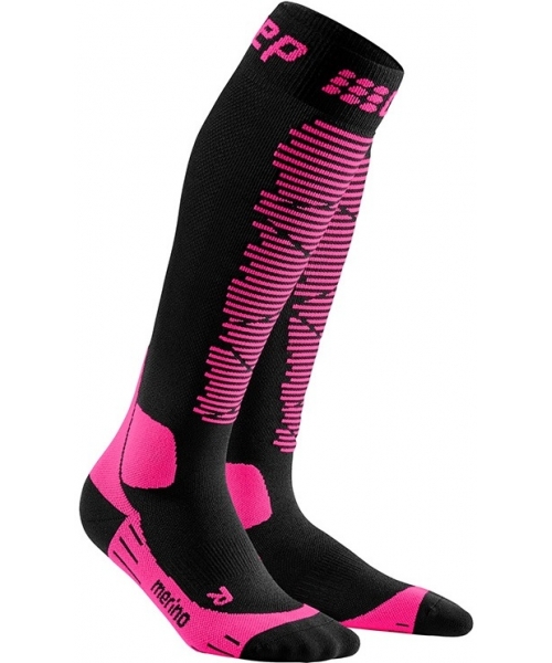 Compression Socks and Stockings CEP: Moteriškos kompresinės slidinėjimo kojinės CEP Merino