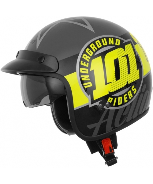 Open Face Helmets Cassida: Moto šalmas Cassida Oxygen 101 Riders Fluo