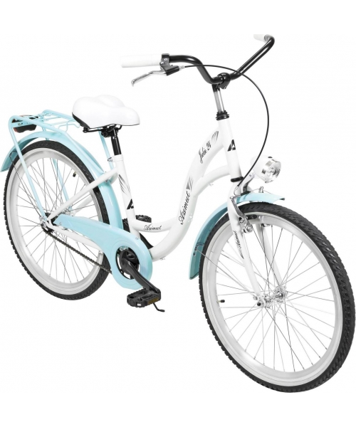 City Bikes : Dviratis AZIMUT Julie 24" 2023 white-turquoise