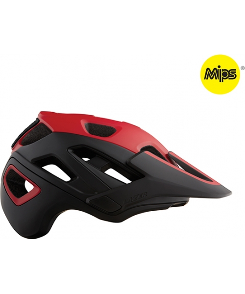Gloves & Helmets & Accessories Lazer: Dviratininko šalmas Lazer Jackal Mips, dydis S, raudonas/juodas