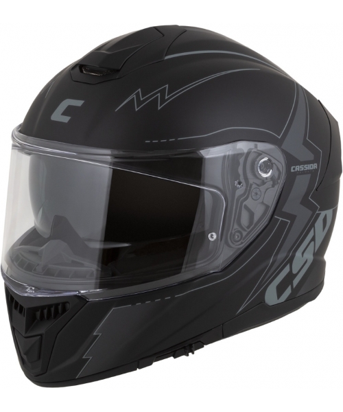 Full Face Helmets Cassida: Motorcycle Helmet Cassida Integral GT 2.1 Flash Matte Black/Dark Gray