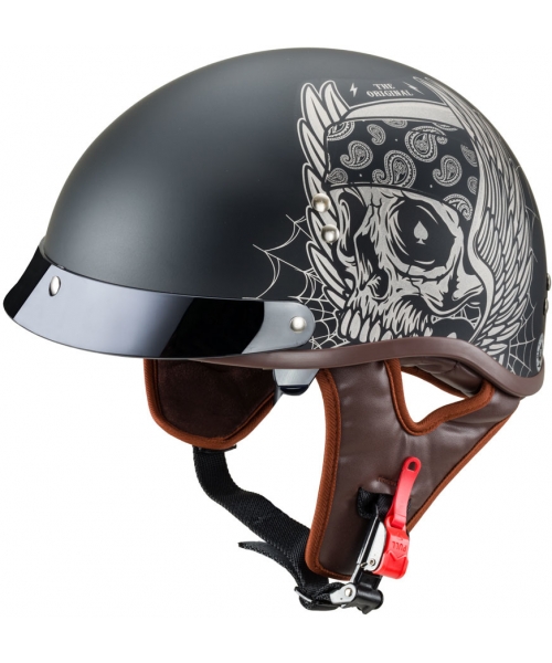 Open Face Helmets W-TEC: Motorcycle Helmet W-TEC Black Heart Longroad