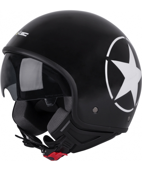 Open Face Helmets W-TEC: Open scooter helmet W-TEC FS-710S Revolt Black