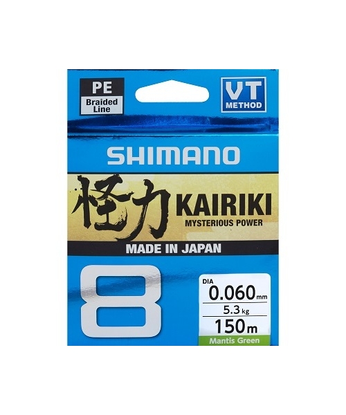 Fishing Lines & Leaders Shimano: Pintas valas Shimano Kairiki 8 150m, žalias, 0.10mm/6.5kg