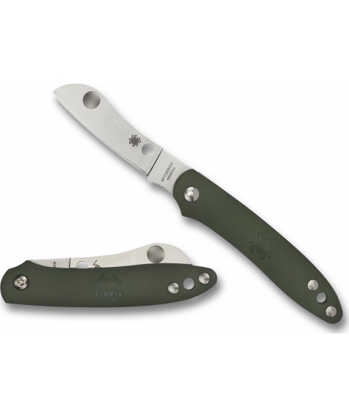 Hunting and Survival Knives Spyderco, Inc.: Folding Knife Spyderco C189PGR Roadie, Olive Green