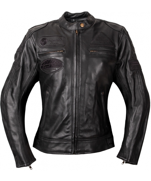 Women's Leather Motorcycle Jackets W-TEC: Women’s Leather Motorcycle Jacket W-TEC Urban Noir Lady