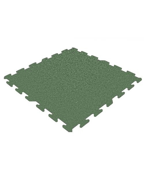 Sports Coatings Fitker: Rubber Tile Base Standard - Puzzle, Green