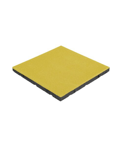 Spordikatted Fitker: Kummist põrandakatte plaat Standard - Ruut, kollane
