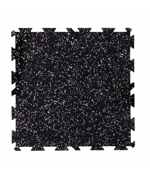 Spordikatted Fitker: Kummist põrandakatte plaat - Puzzle, must/mosaiik EPDM