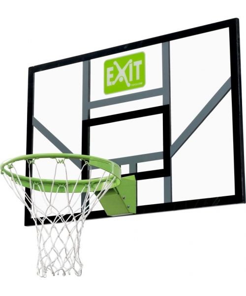 Basketball Hoops Exit: Krepšinio lenta su sustiprintu spyruokliuojančiu lanku Exit Galaxy 116x77cm