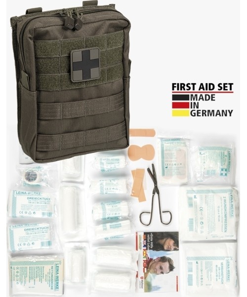 Telkimistarvikud MIL-TEC: OD LARGE 43-PIECE FIRST AID SET LEINA