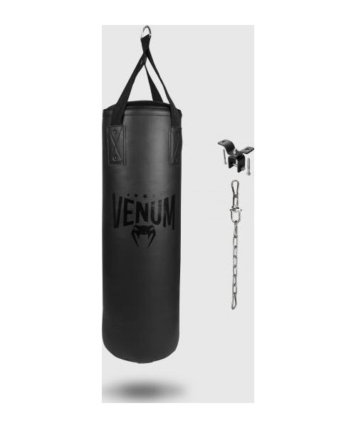 Punching Bags Venum: Bokso maišas Venum Origins – Black/Black (su tvirtinimo elementais)