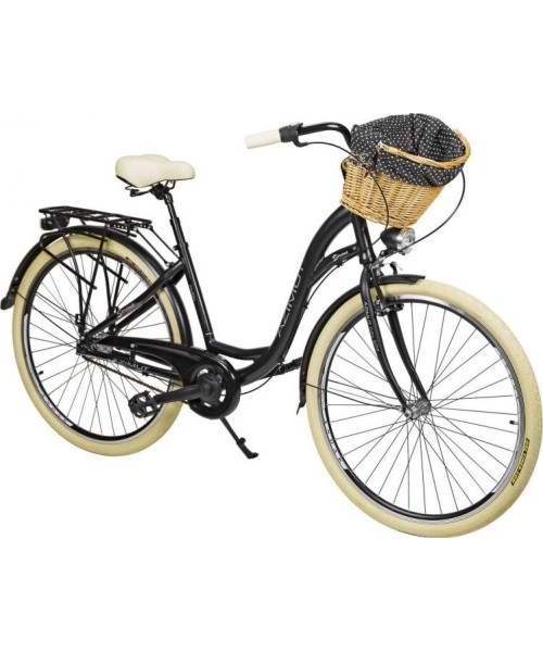 City Bikes : Dviratis AZIMUT Sarema ALU 28" 3-speed 2023 black matt