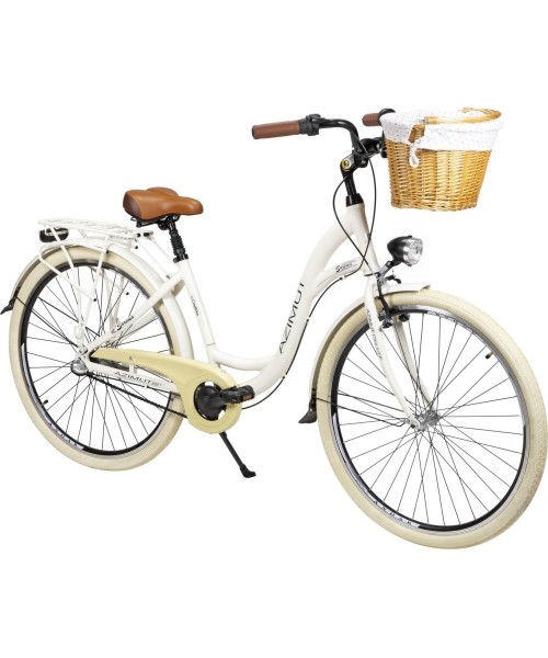 City Bikes : Dviratis AZIMUT Sarema ALU 28" 3-speed 2023 light cream shiny