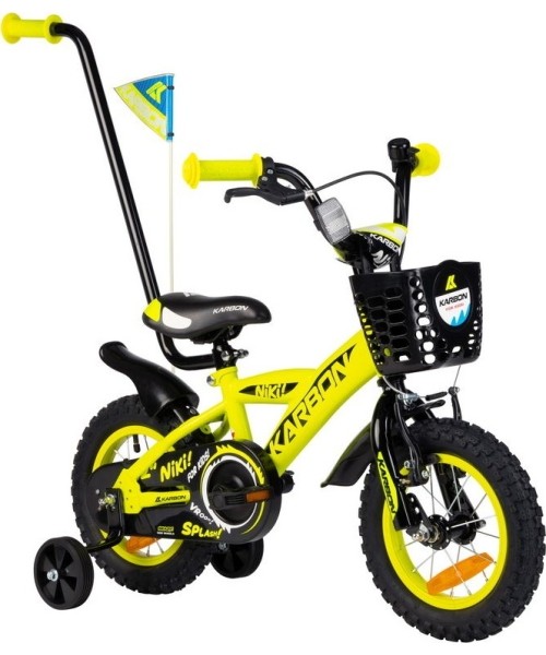 Children's and Junior Bikes : Dviratis Karbon Niki 12 lime-black