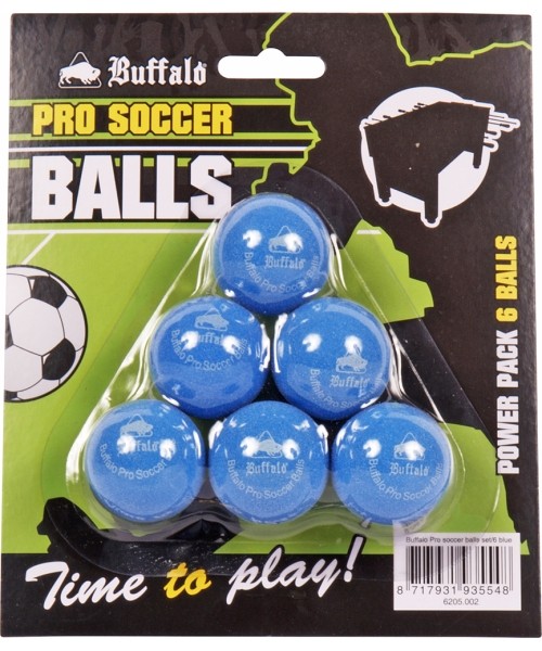 Game Table Accessories Buffalo: Stalo futbolo kamuoliukai Buffalo Pro, mėlyni, 6 vnt.