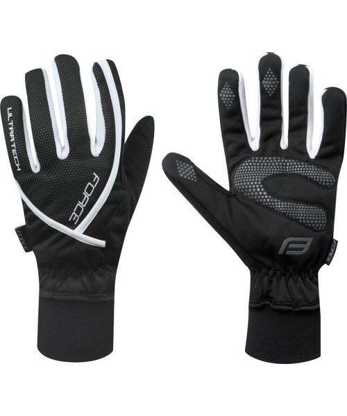 Gloves & Helmets & Accessories : Pirštinės FORCE Ultra Tech žieminės (juoda/balta) M