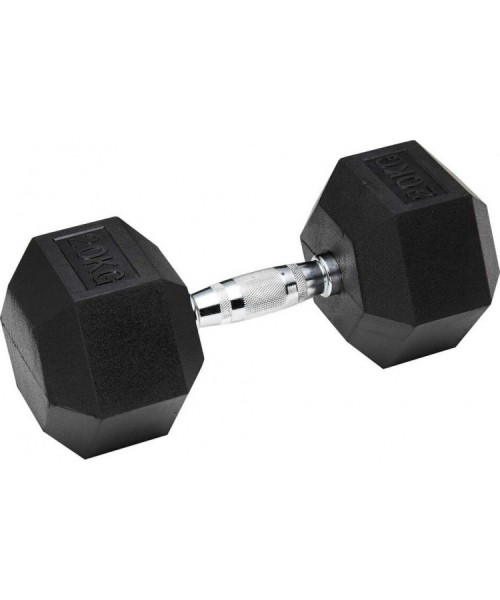 Rubber Dumbbells Bauer Fitness: Gumuotas hantelis Bauer Fitness HEX