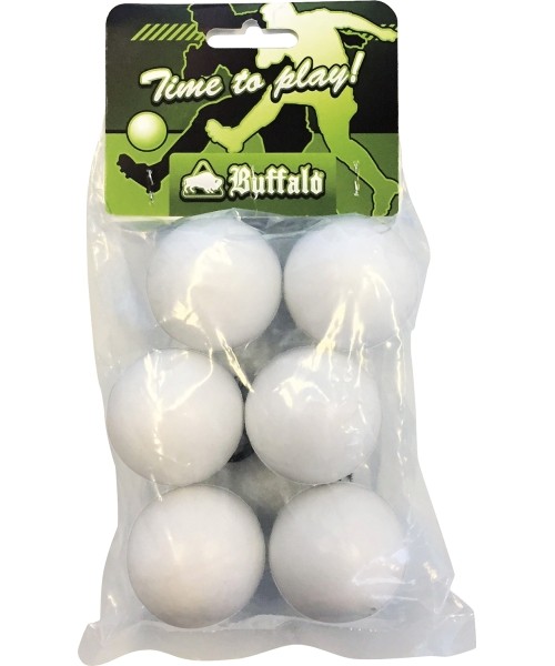 Game Table Accessories Buffalo: Soccer Table Ball Buffalo, White, 36mm, 6pcs