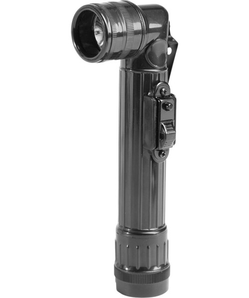 Taskulambid MIL-TEC: US BLACK LED LARGE ANGLEHEAD FLASHLIGHT