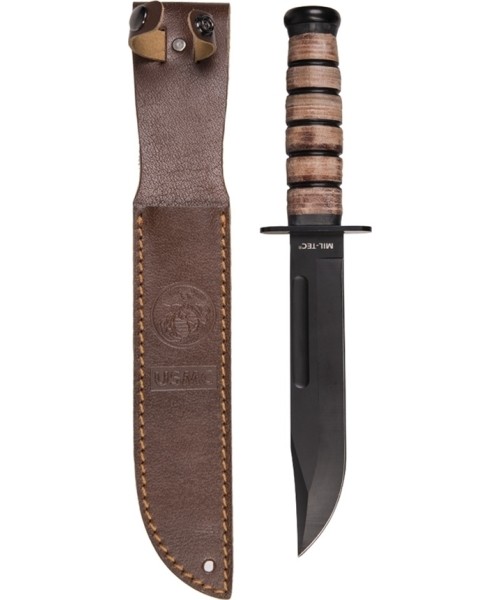 Jahi- ja ellujäämisnoad MIL-TEC: USMC COMBAT KNIFE WITH LEATHER SHEATH