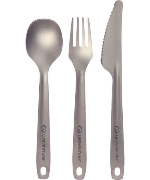 Cutlery Lifeventure: Lifeventure Titanium 3tk söögiriistade komplekt