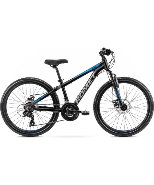 Laste- ja noortejalgrattad Romet: Dviratis Romet Rambler DIRT 24 2024 black-blue