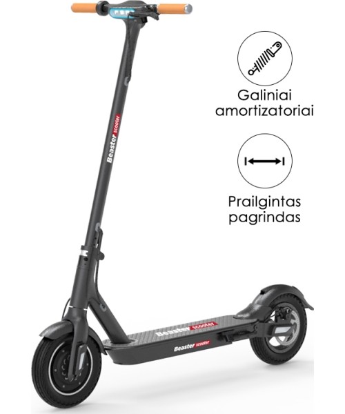 Electric Scooters Beaster: Elektrinis paspirtukas Beaster BS06BL, 350W, 36V, 8Ah, juodas