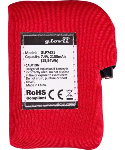 Heated Gloves Glovii: Šildomų pirštinių ir kepurių atsarginė baterija Glovii GLP7421