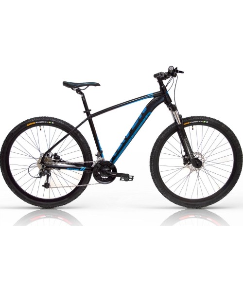 City Bikes : Dviratis Raven Squad 29", 21G, dydis 19", (48cm), juodas/mėlynas, 2022