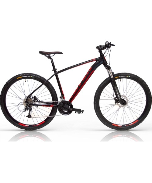 City Bikes : Dviratis Raven Squad 29", dydis 19" (49cm), juodas/raudonas, 2022