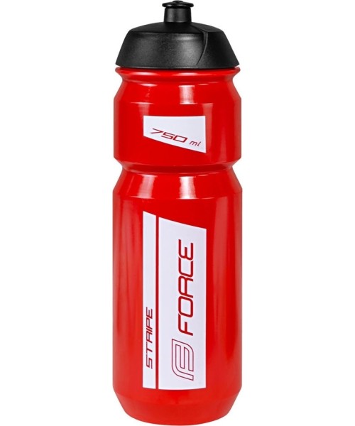 Canteens and Mugs : Water Bottle FORCE Stripe, Red/White, 0.75l