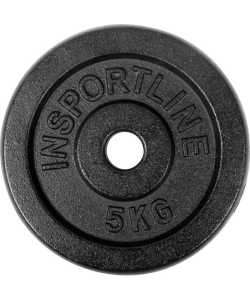 Terasest inSPORTline kettad inSPORTline: Terasest kaaluplaat inSPORTline Blacksteel 5 kg