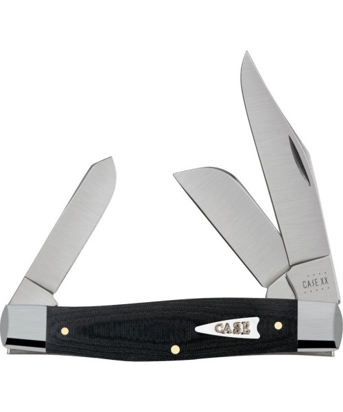 Multifunction Tools and Knives W.R. Case & Sons Cutlery Co.: Taskunõel Case SS Smooth Black Micarta Large Stockman