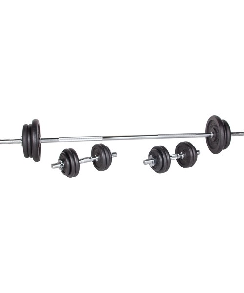 Adjustable Dumbbells inSPORTline: Plate-Loaded Dumbbell Set inSPORTline Castblack 160 + 40/30 mm 80 kg