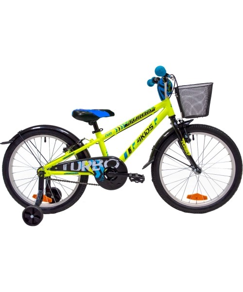 Laste- ja noortejalgrattad : Dviratis 4KIDS Turbo 20", dydis 10" (25.5 cm), geltonas