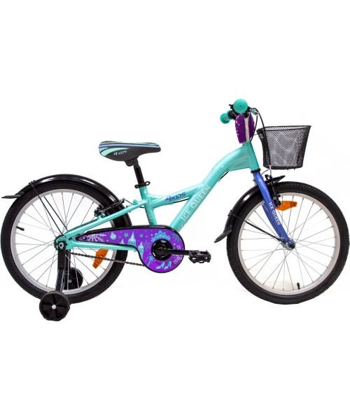 Laste- ja noortejalgrattad : Dviratis 4KIDS Ice Queen 20", dydis 10" (25.5 cm), žydras