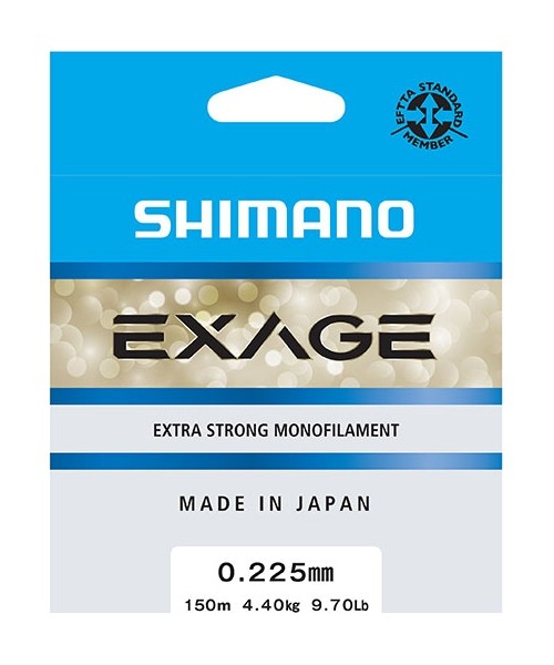 Fishing Lines & Leaders Shimano: Valas Shimano Exage, 150m, 0.225mm, 4.4kg, pilkas