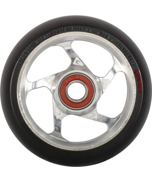 Spare Wheels for Scooters Ethic: Motorolerio ratas Ethic Mogway 12 Std Black/Raw, 115 mm