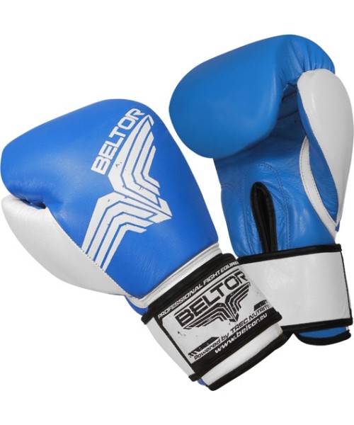 Boksikindad Beltor: Bokso pirštinės Beltor Pro Fight B0008 mėlynos, 10oz