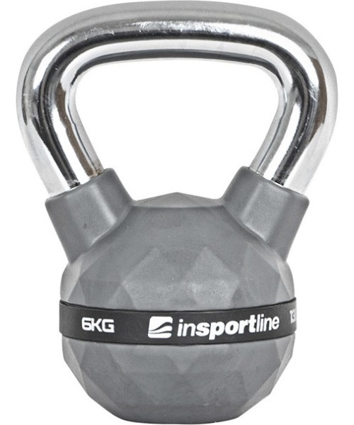 Kummkattega sangpommid inSPORTline: Gumuota gira inSPORTline PU 6 kg