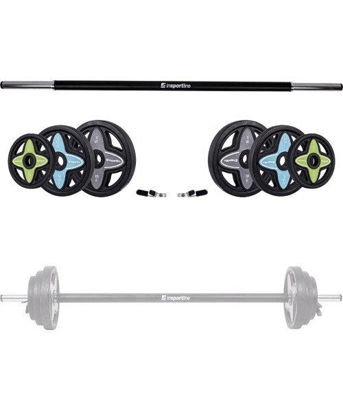 Kangide komplektid inSPORTline: Body Pump grifo ir svorių rinkinys inSPORTline PumpStar 2-20kg