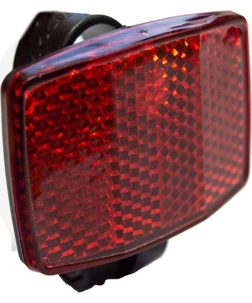 Gloves & Helmets & Accessories : Bicycle Reflector On The Trunk Dvirtex 35x55mm, With Holder 22.2mm, Red