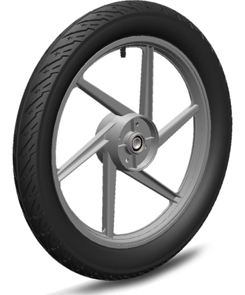 Trampoline Accessories BERG: Wheel 6-spoke grey 2.75x17 left