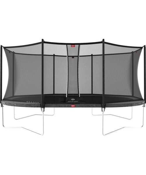 On-ground trampolines BERG: Batutas BERG Grand Favorit Regular – 520 cm, pilkas, su saugos tinklu Comfort